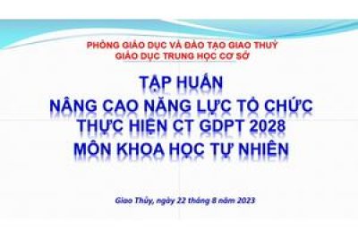 TẬP HUẤN CHUYÊN MÔN NĂM HỌC 2023-2024