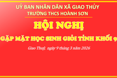 GẶP MẶT VÀ GIAO NHIỆM VỤ CHO ĐỘI TUYỂN HỌC SINH GIỎI DỰ THI CẤP TỈNH NĂM HỌC 2025 – 2026